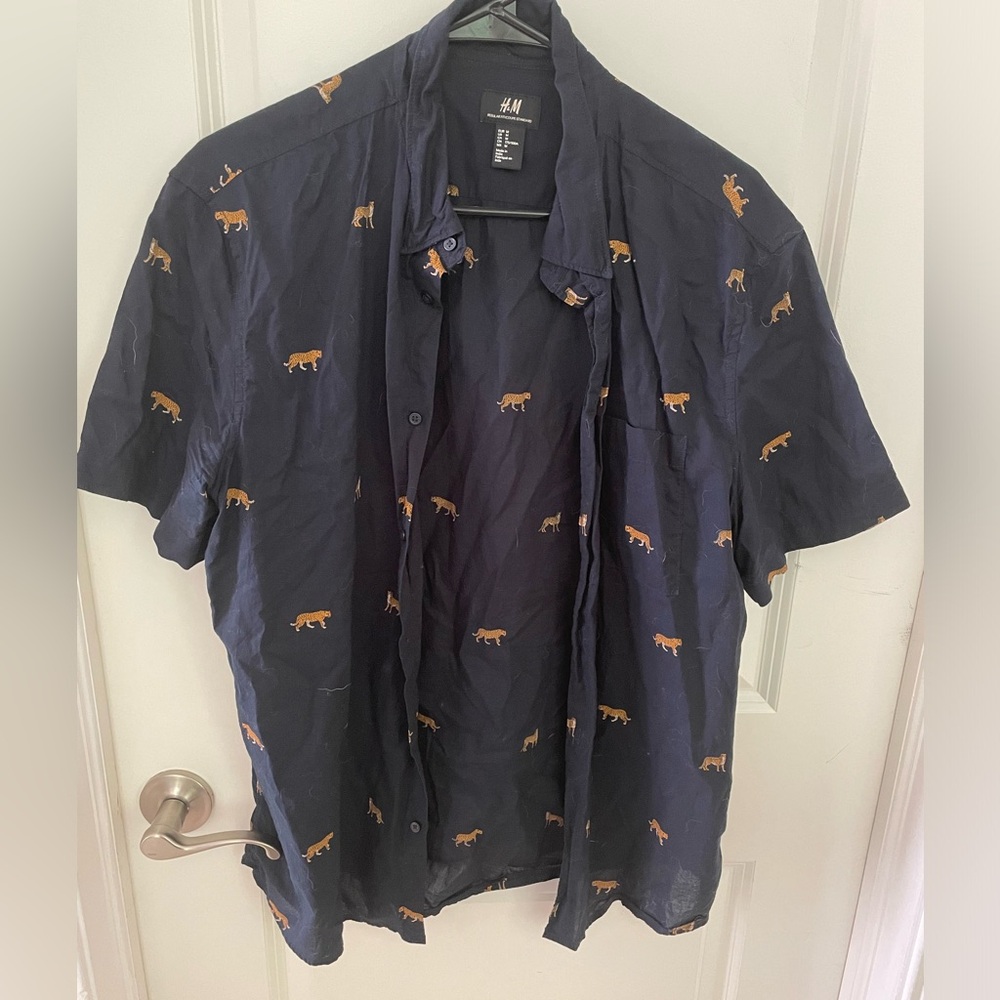 Men’s Jaguar Button Down Short Sleeve